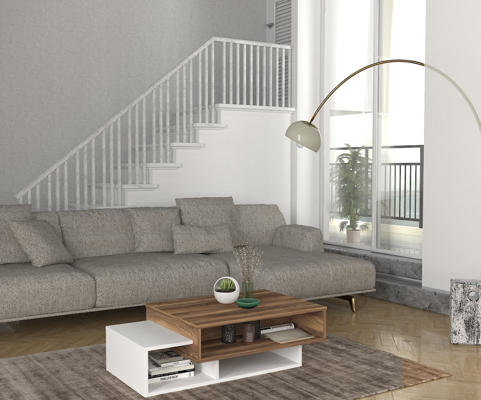 Hanah Home Klub sto Tab 105x32x60​cm Orah