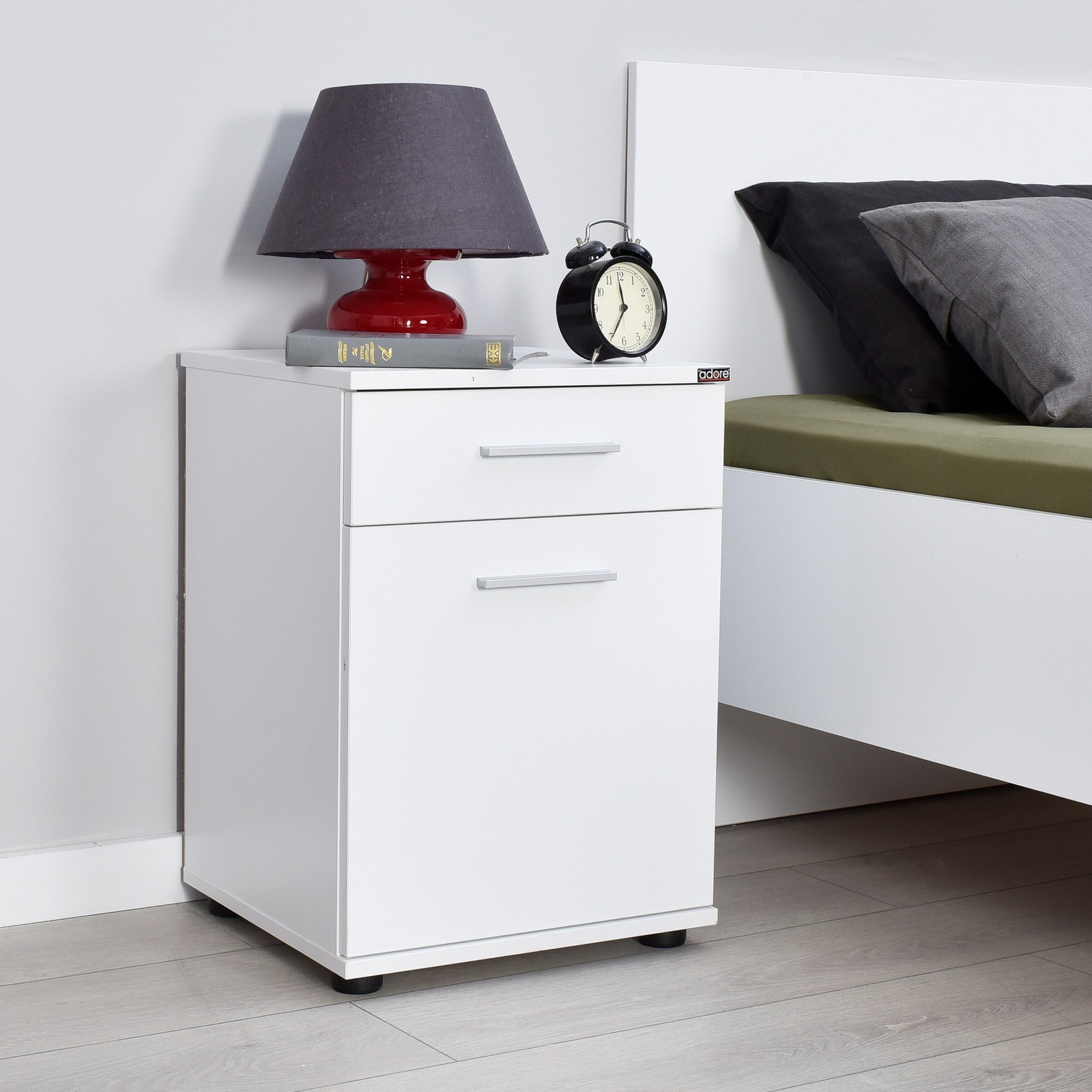 Hanah Home Noćni ormarić 40x57x39cm Beli