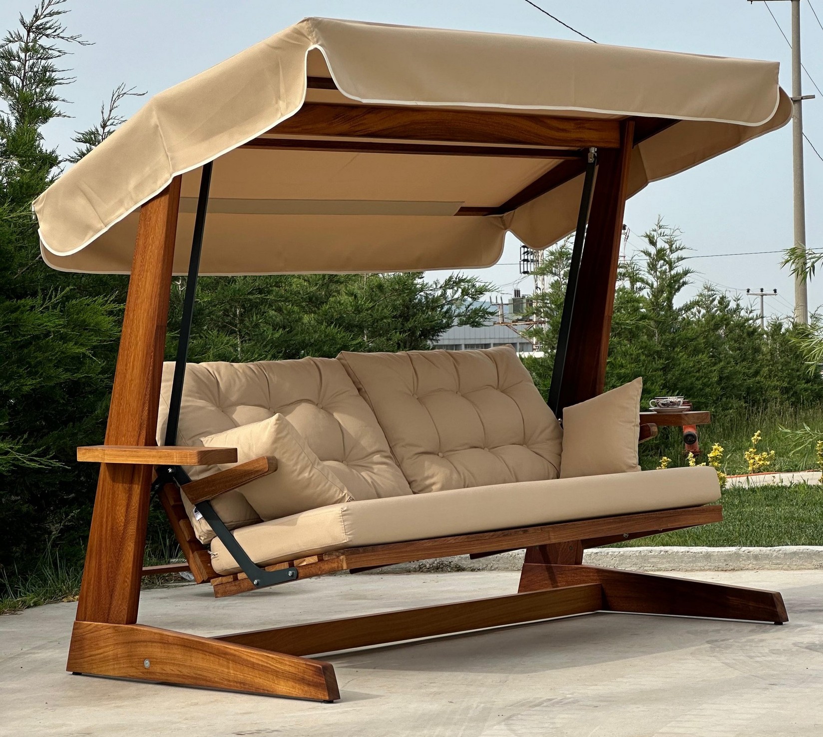 Hanah Home Baštenska ljuljaška 175x190x70cm Bež