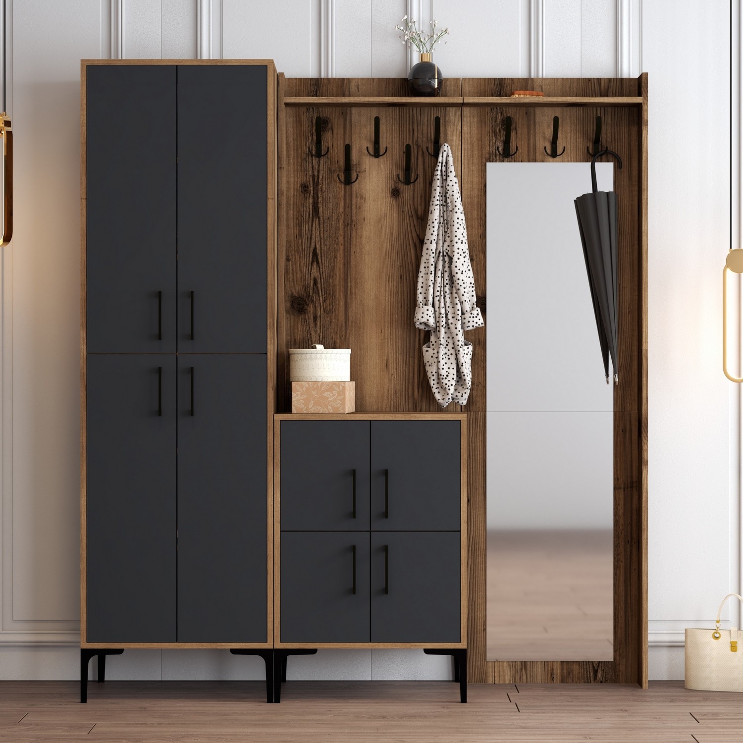 Hanah Home Komplet predsoblje Berlin ABC, Orah