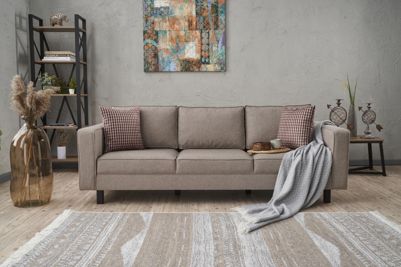 Atelier del Sofa Trosed Kale Linen 222x83x91cm Krem