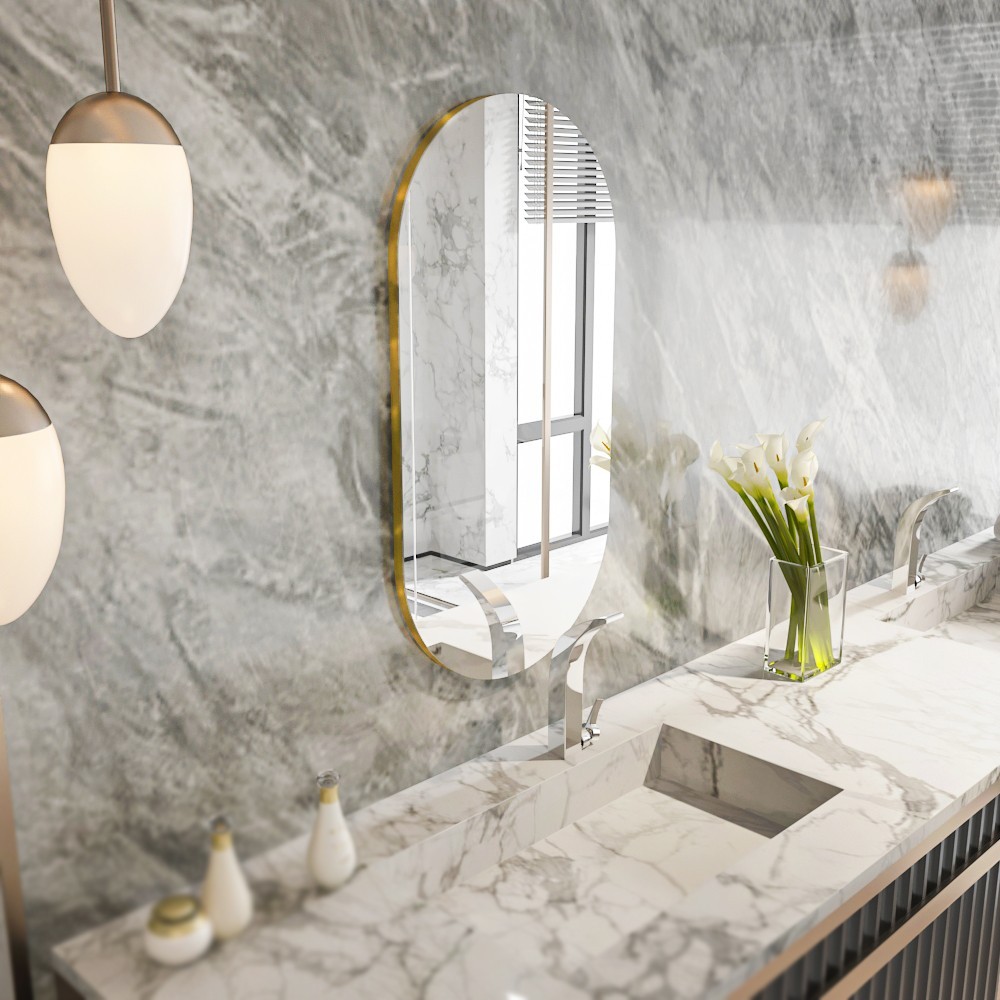 Hanah Home Ogledalo Providno-Zlatno