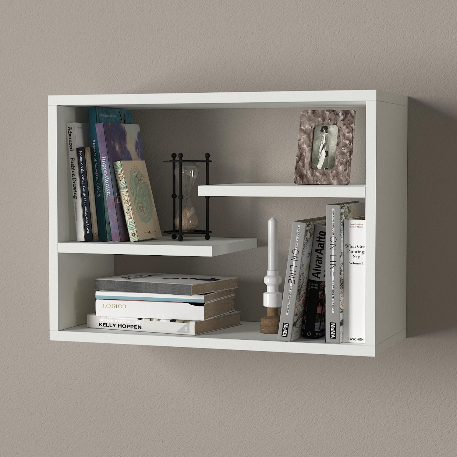 Hanah home Zidna polica Bela