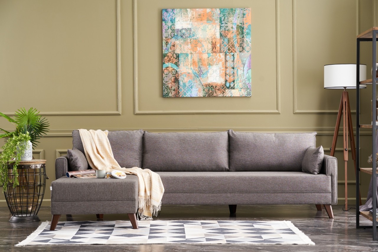 Atelier del Sofa Ugaona garnitura Bella 275x85x81cm Braon