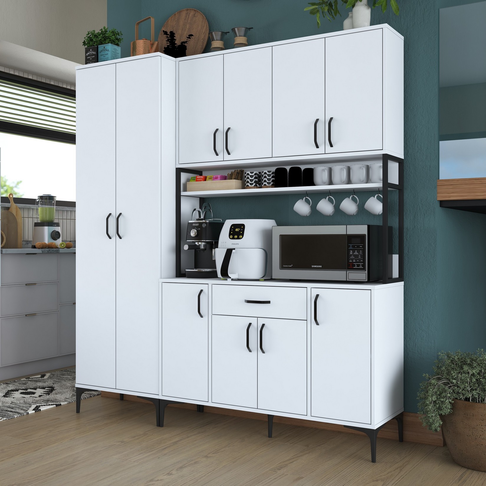 Hanah Home Komoda 180x198,6x40cm Bela