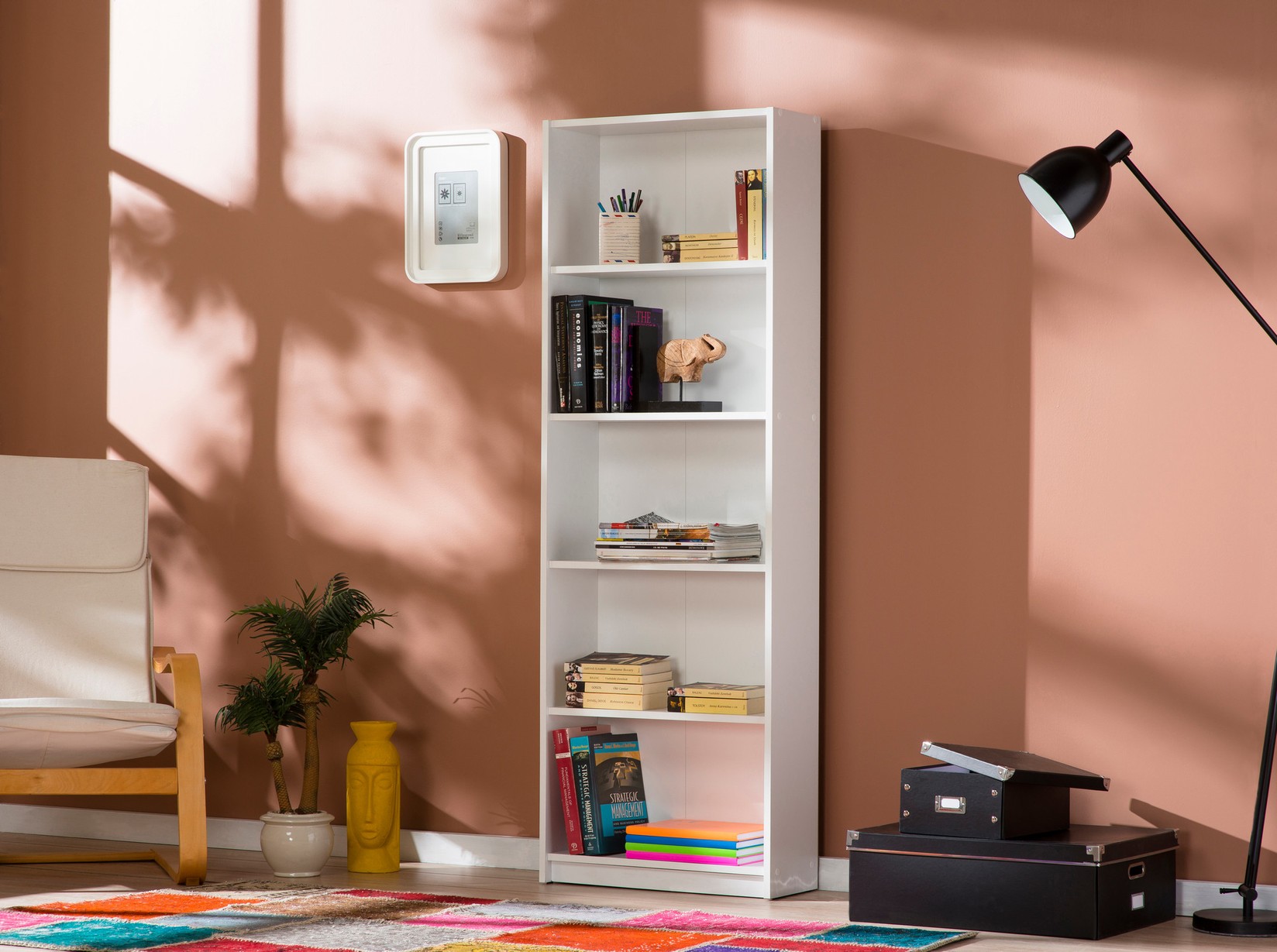 Hanah Home Polica 58x170x23cm Bela