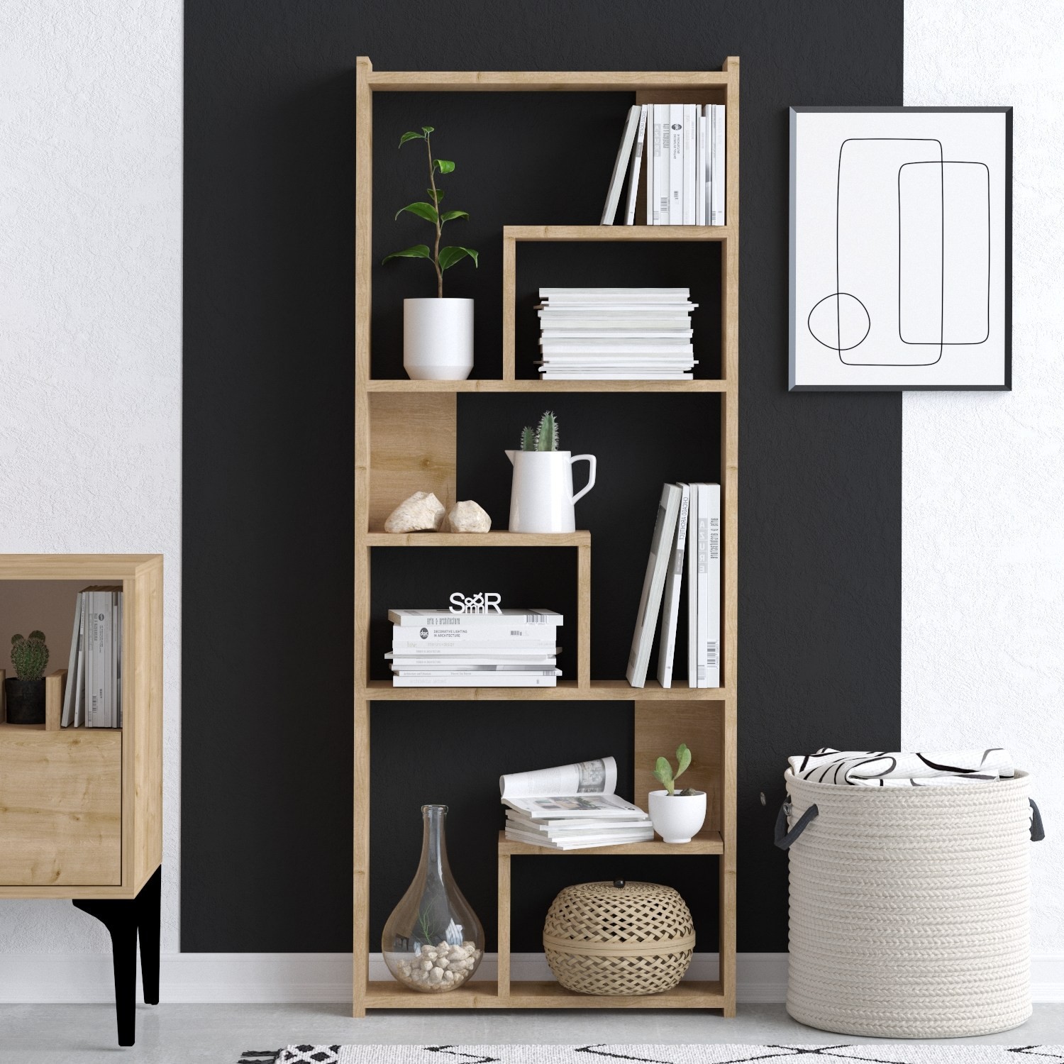 Hanah Home Polica 60​x150x15cm Hrast