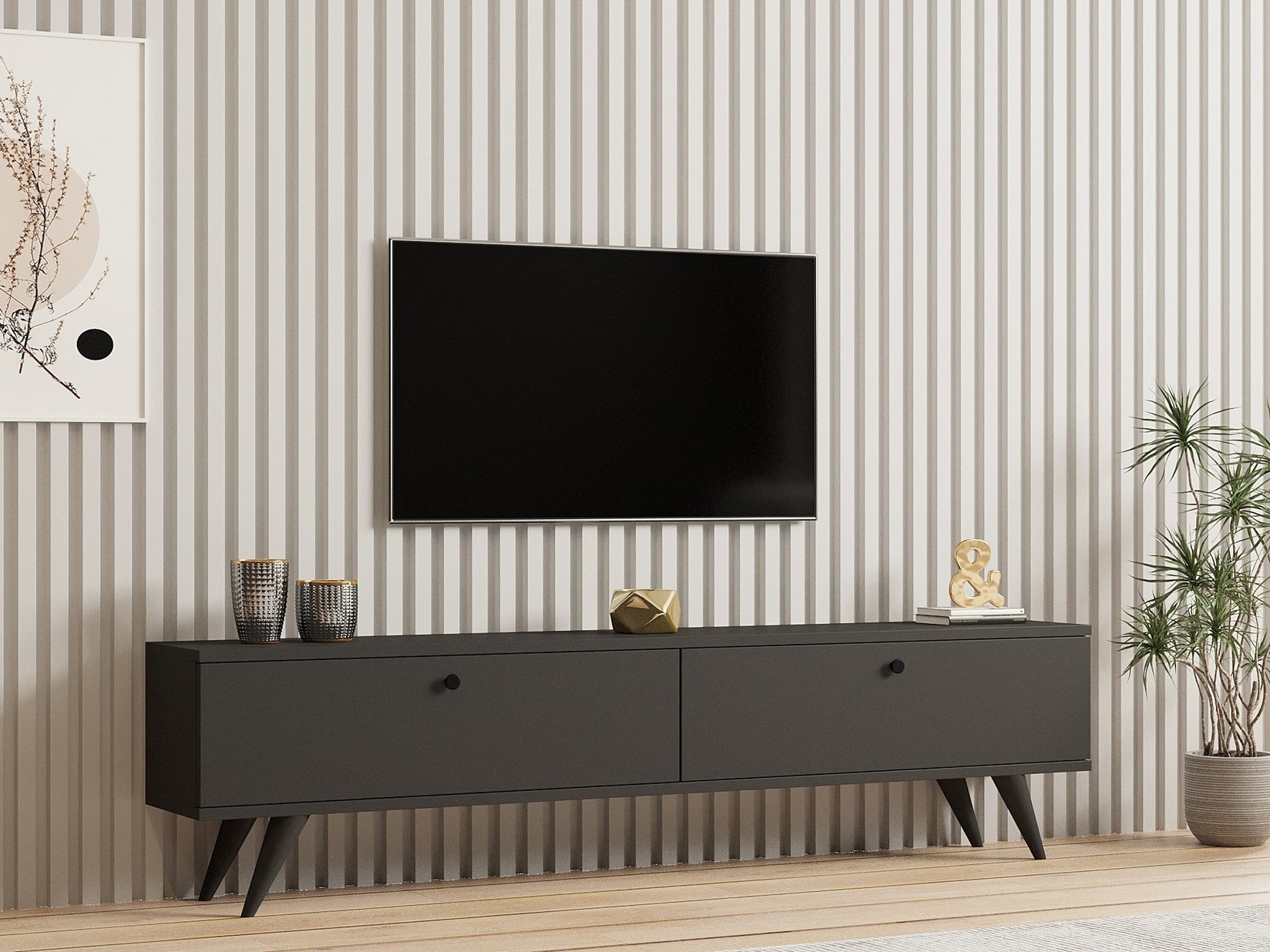 Hanah home TV Komoda Paris Antracit