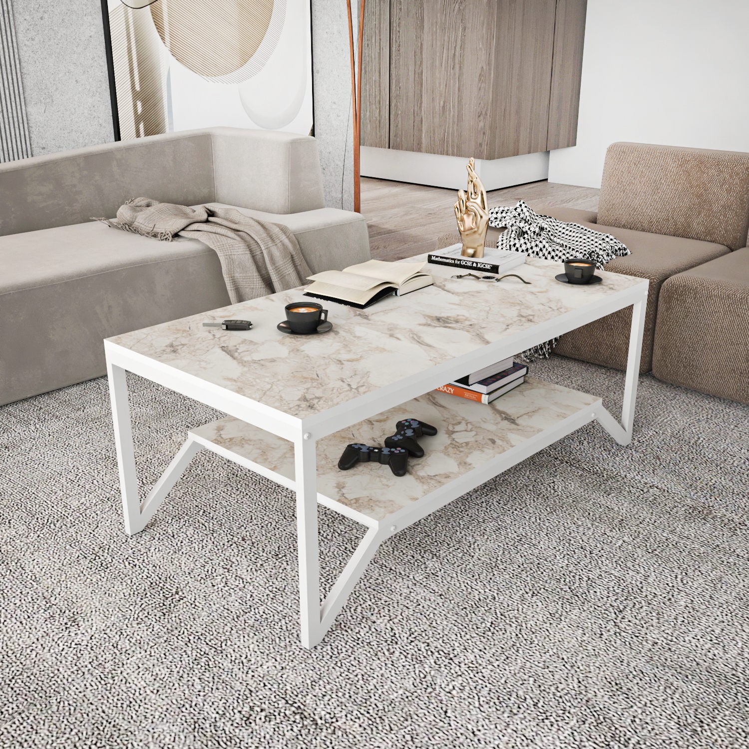 Hanah Home Klub sto Flora 120x45,8x60cm Beli