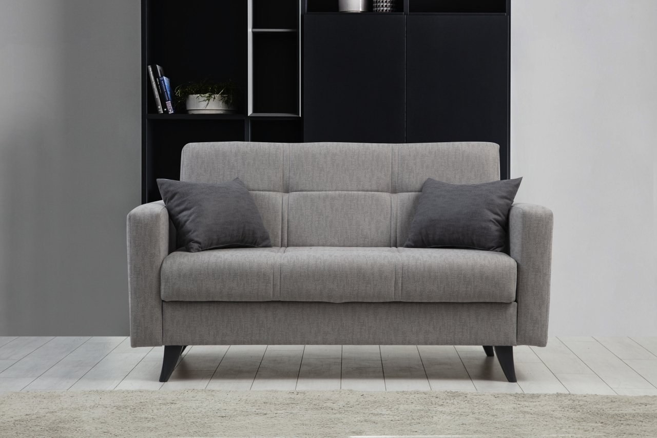 Atelier del Sofa Dvosed na razvlačenje Polya 151x86x75cm Svetlosivi