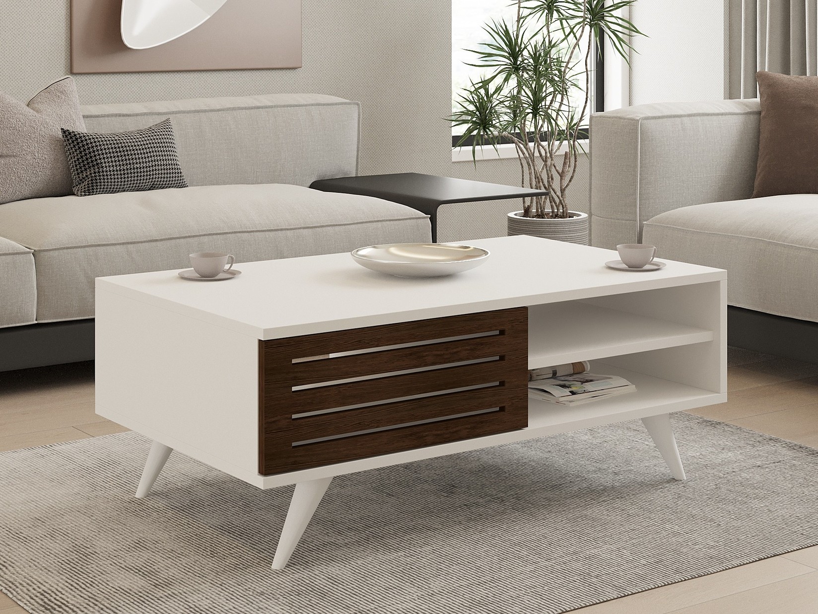 Hanah Home Klub sto Grande 100x42x60cm Orah