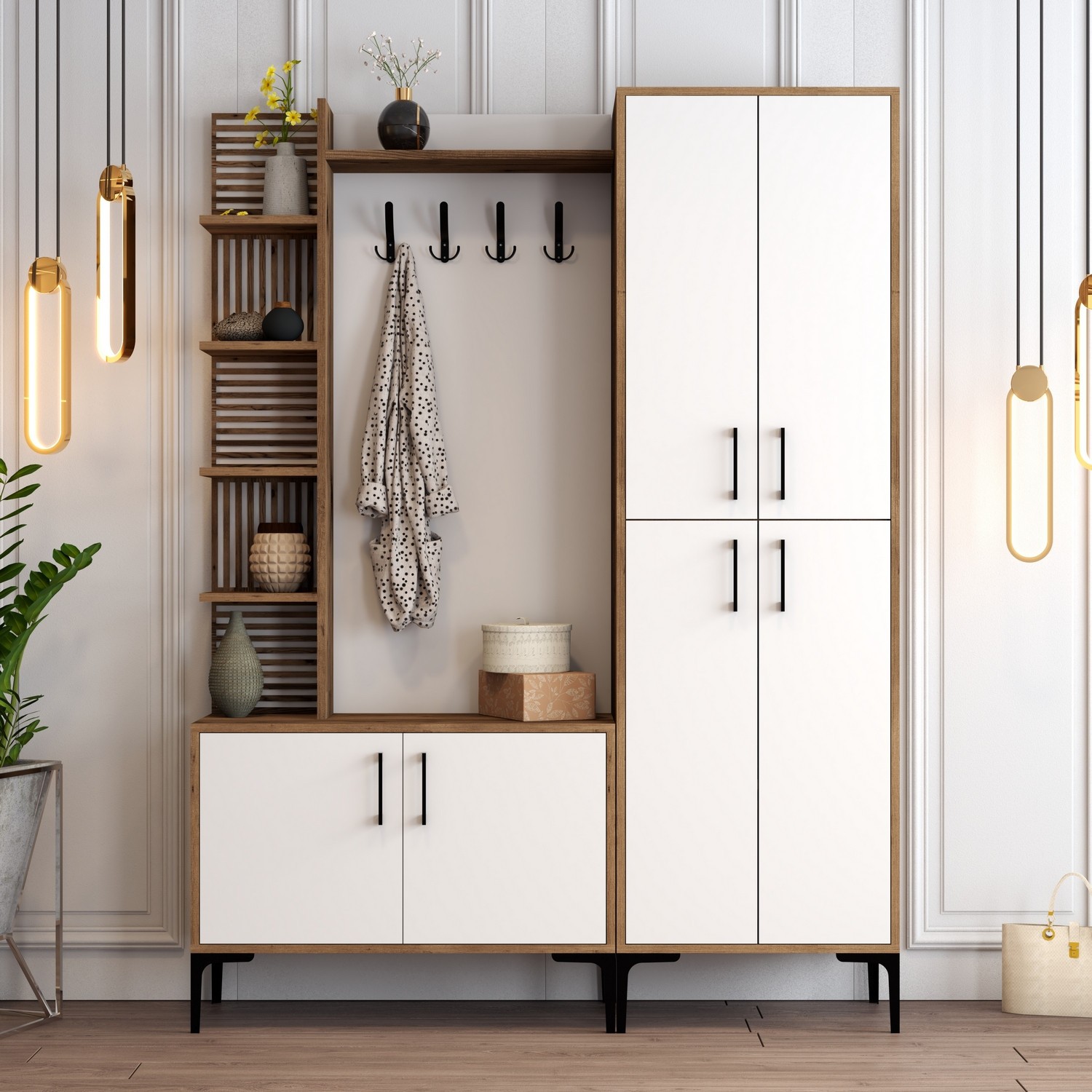 Hanah Home Komplet predsoblje Viyana DA, Orah