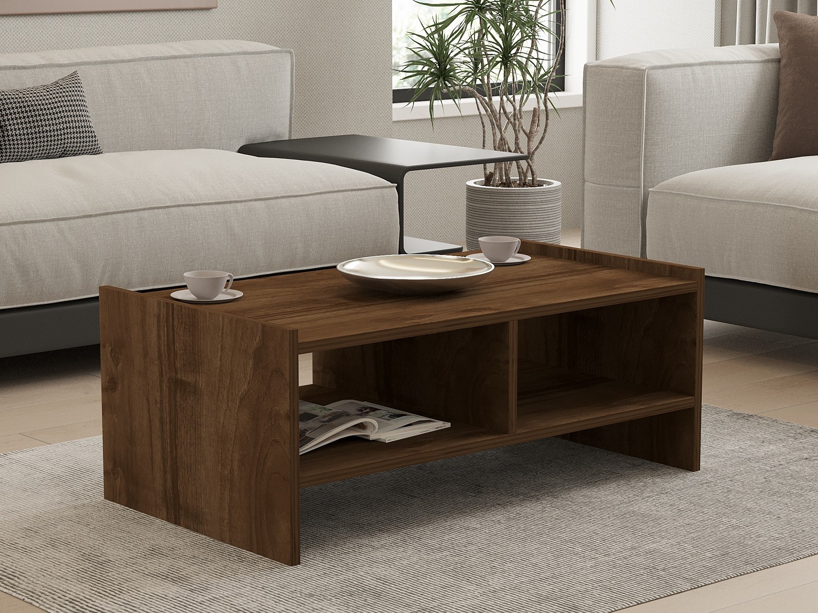 Hanah Home Klub sto Pera 90x35x50cm Orah