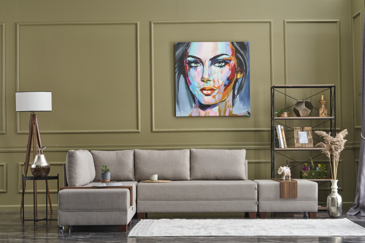 Atelier del Sofa Ugaona garnitura Fly 210x70x280cm Krem