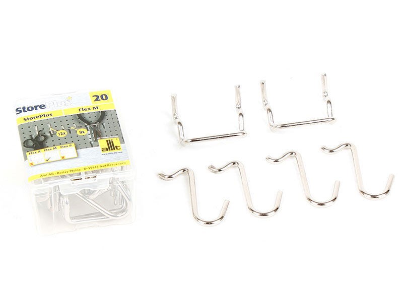 Makuba-Allit Kukice za kačenje alata na panel, 20 komada