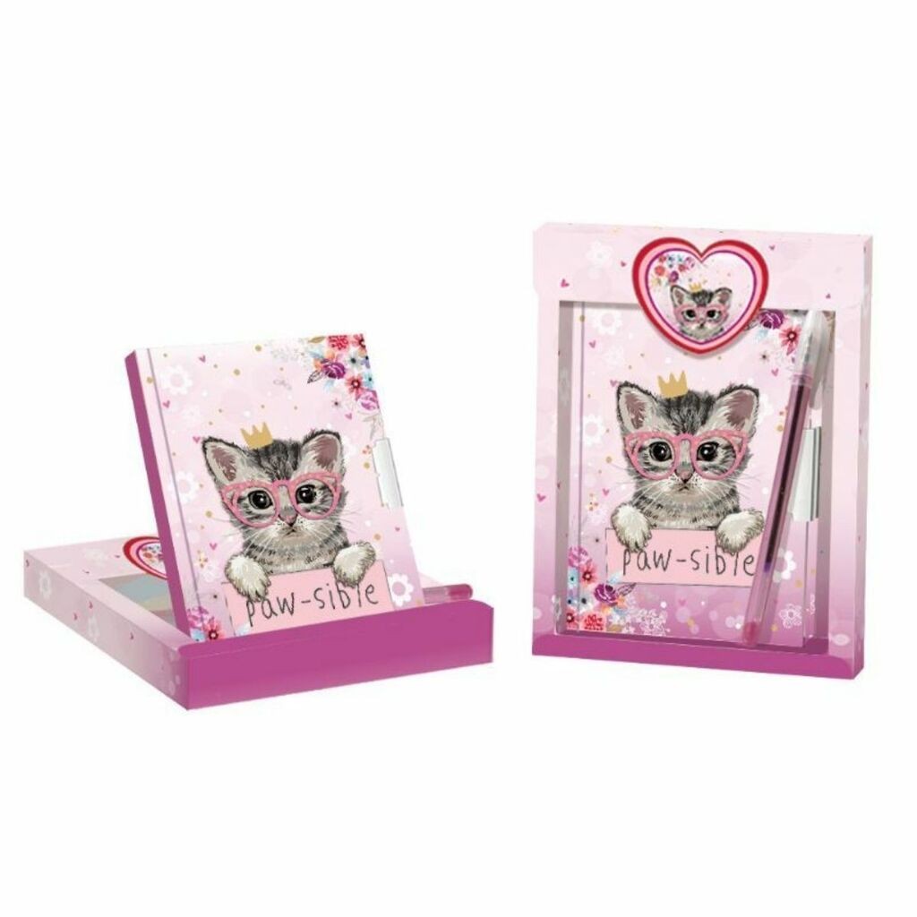 Dnevnik set sa ključićem Maca