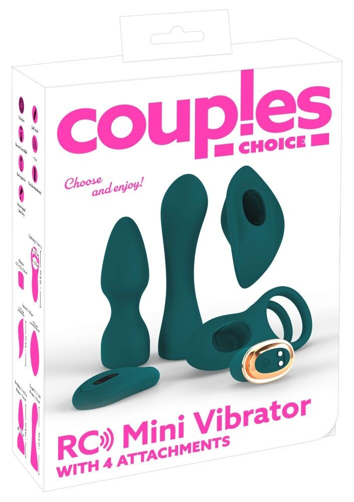 Couples Choice Mini vibrator sa daljinskim upravljacem, 5 delova