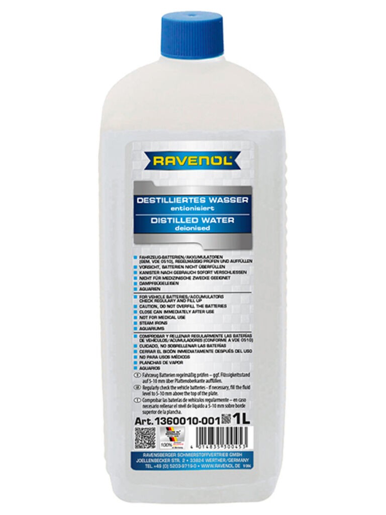 Ravenol Destilovana voda Sestilliertes Wasser, 1 l