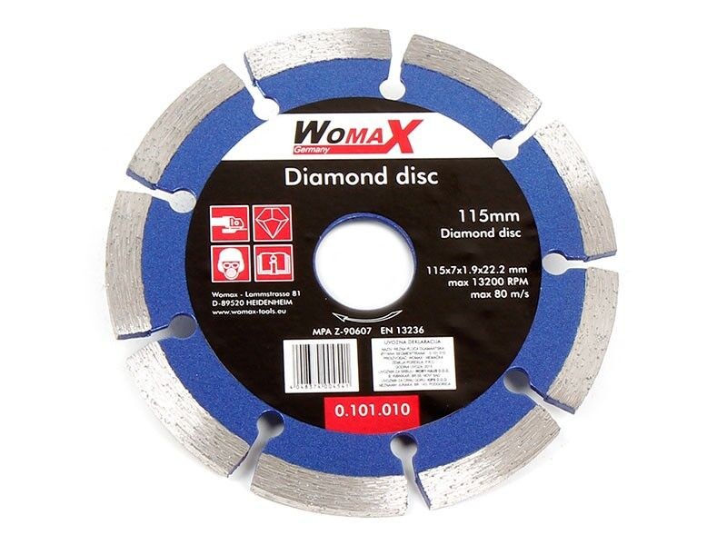 Womax Rezna ploča o115mm, Segmentirana, Dijamantska