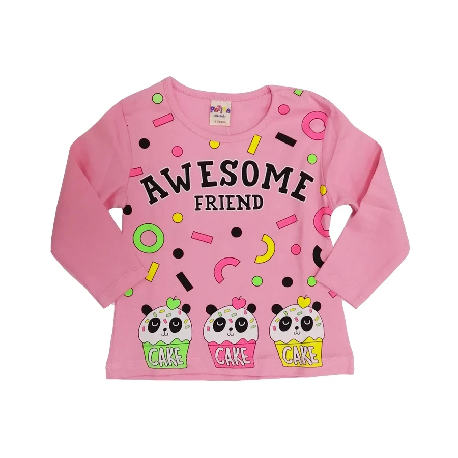 VRABAC Majica dugih rukava za devojčice Awesome, Roze
