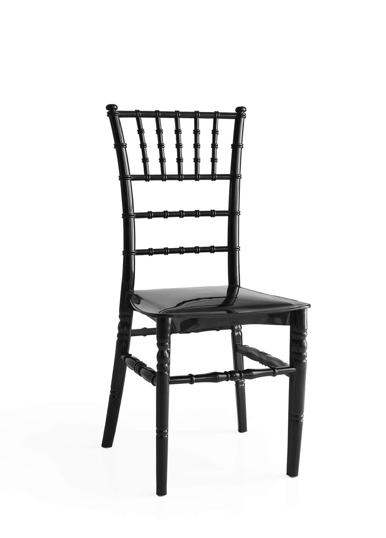 DOMMI Trpezarijska stolica Tiffany, Plastična, Crna