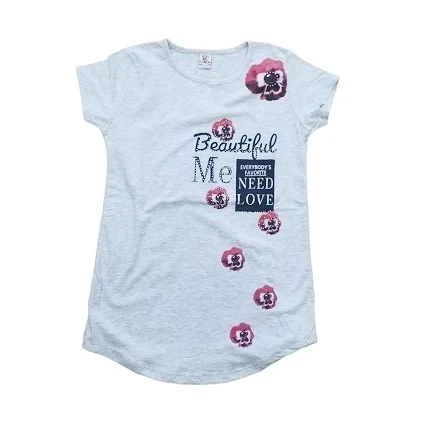 VRABAC Majica za devojčice Beautiful, Svetlosiva