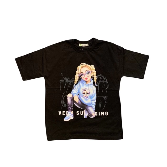 VRABAC Majica za devojčice 120537, Crna