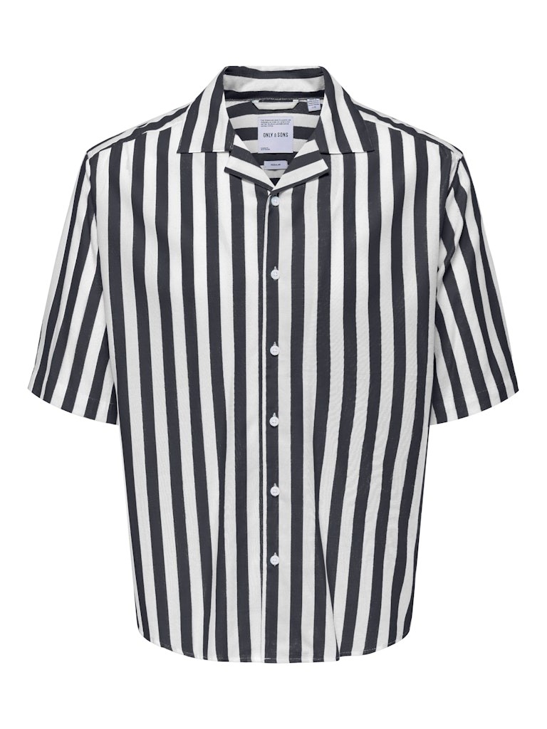 Only Muška košulja Tes, Crno-bela