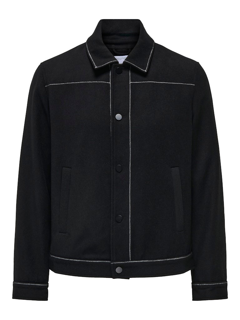 Only Muški jakna Otis, Crna