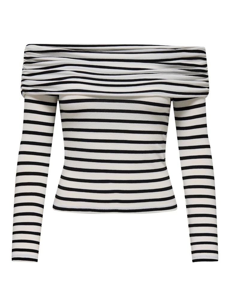 Only Ženska majica Glamour, Belo-crna