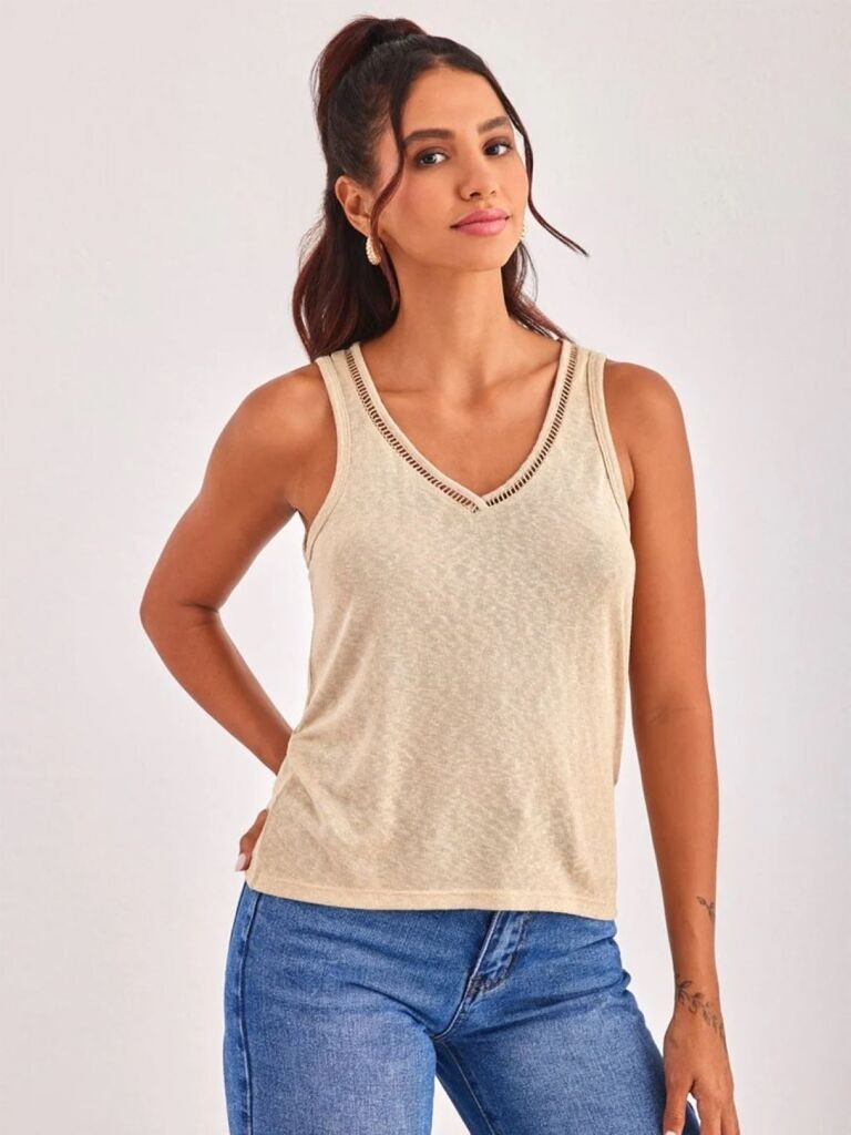 Only Ženska majica bez rukava Penny, Bež