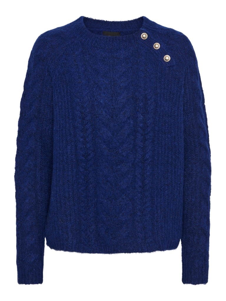 Pieces Ženski džemper Nippa, Tamnoplavi