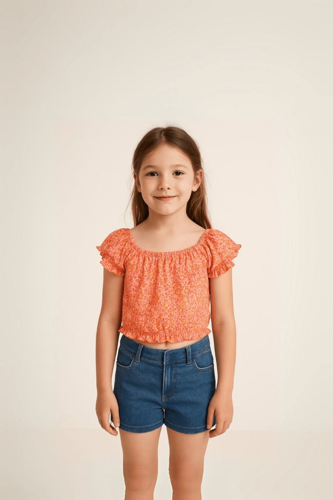 Name it Bluza za devojčice Junka, Kajsija