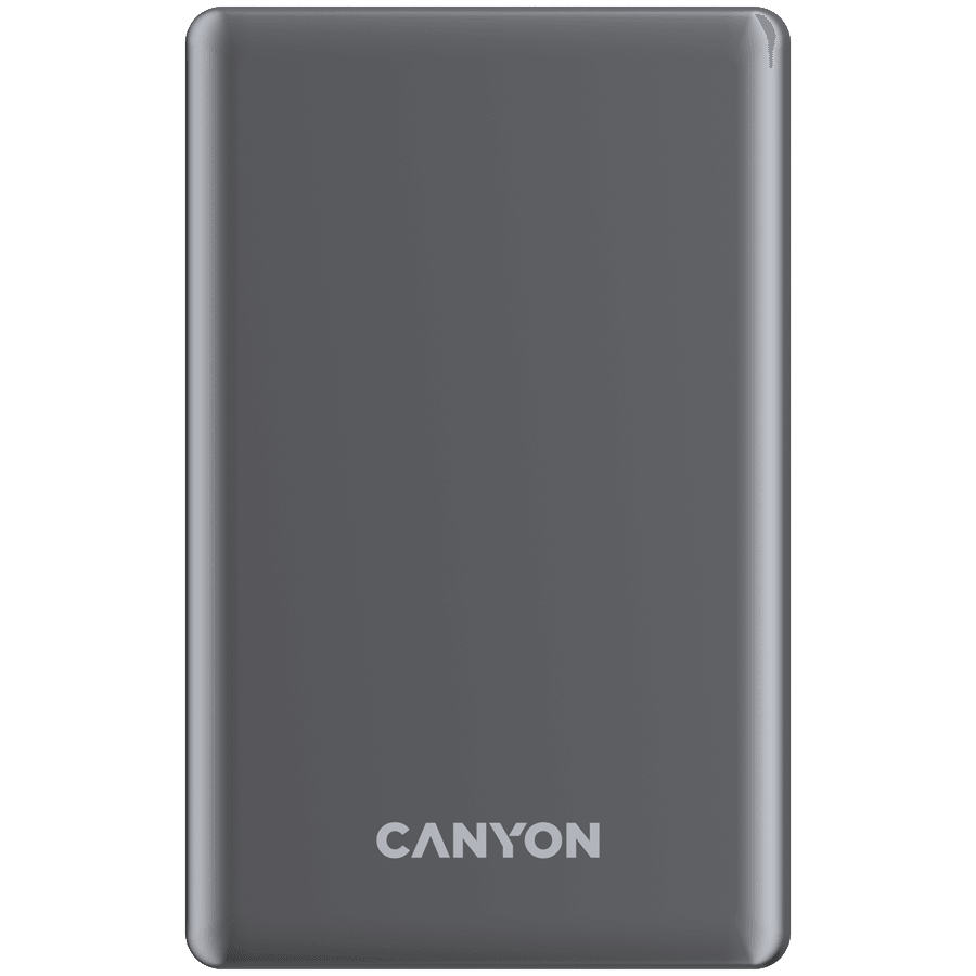 Canyon Spoljna bateriјa OnPower 505 slim Magnetic, 5000 mAh, PD20W, Tamno siva