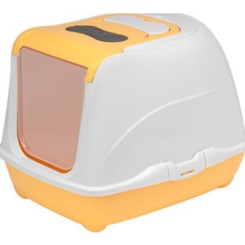 MODERNA Zatvoreni toalet za mačke Flip Large, 50cm, Kajsija-beli