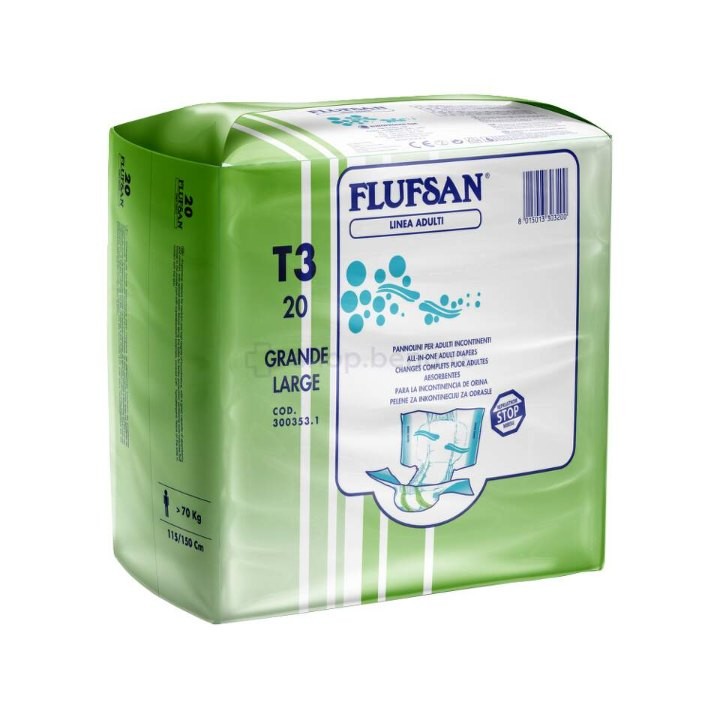 Flufsan Pelene za odrasle, Dnevne, L, 20 komada