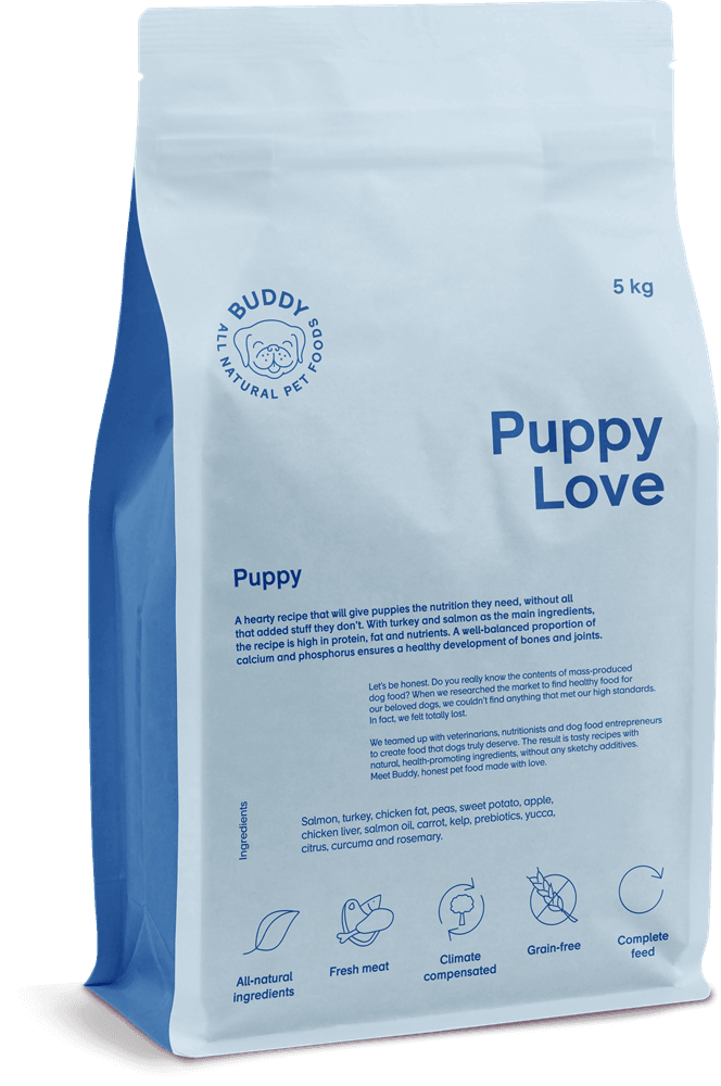 Buddy Suva hrana za pse Puppy Love, Ćuretina i losos, 5kg