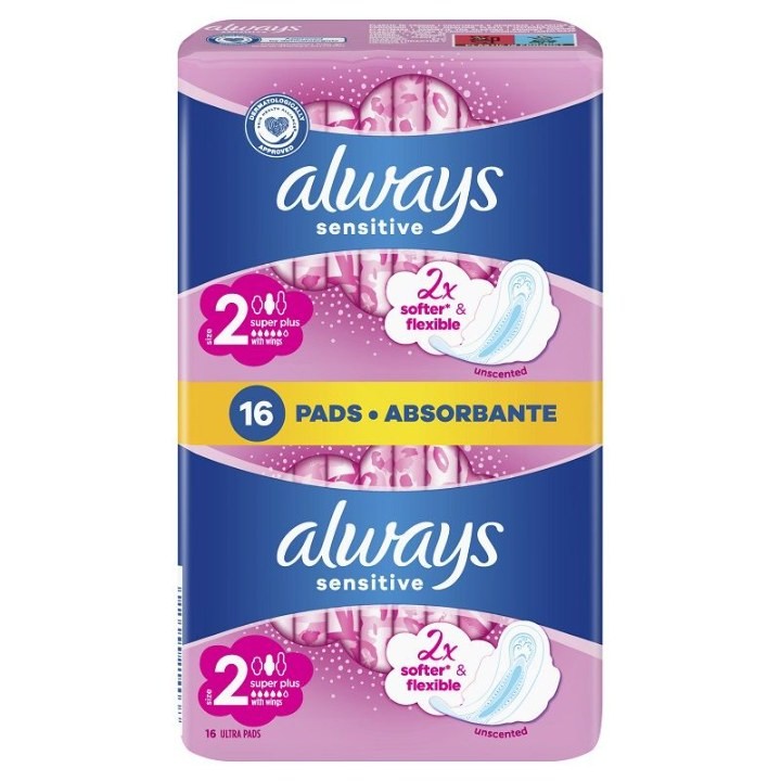 Always Higijenski ulošci Sensitive Ultra Super Duo, 16 komada