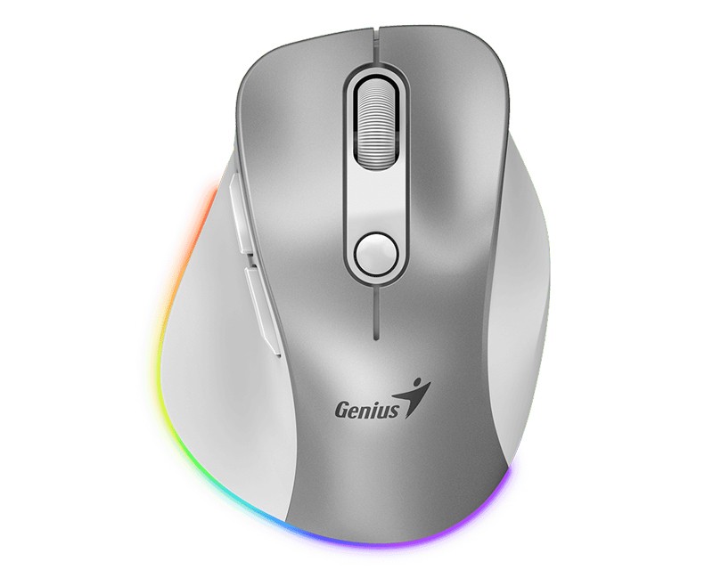 Genius Bežični miš Ergo 9000S Pro, USB, Sivi