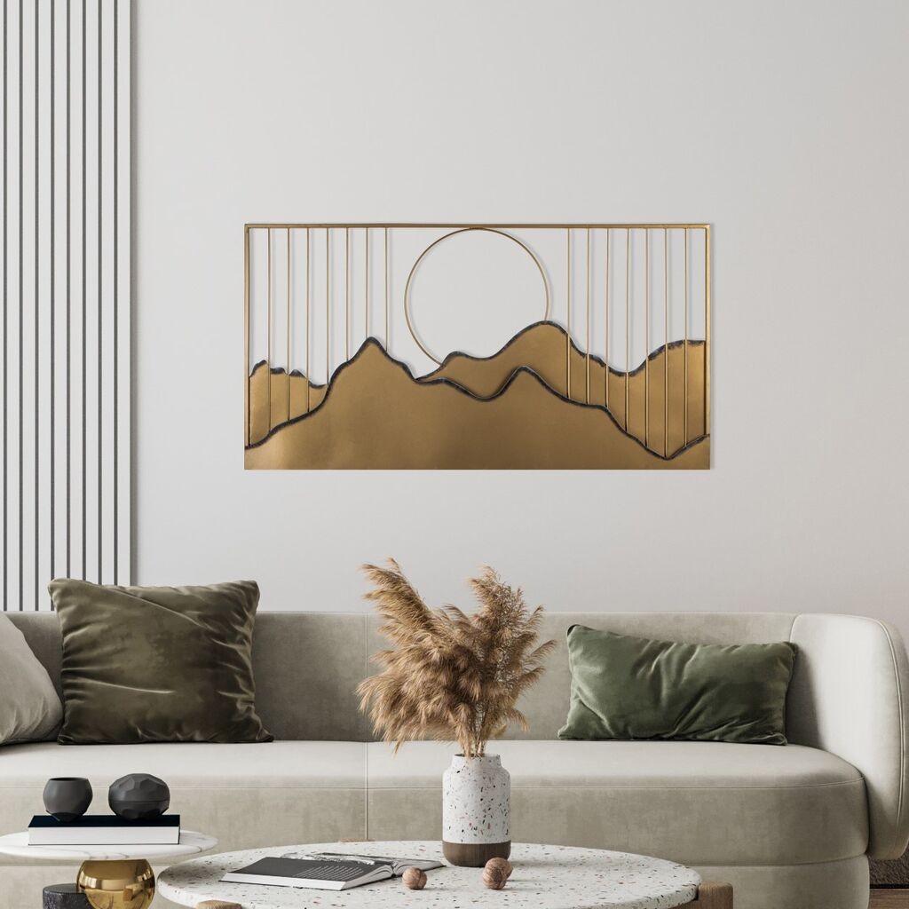 Wallity Zidna dekoracija 114x4x60cm, Bronzane boje