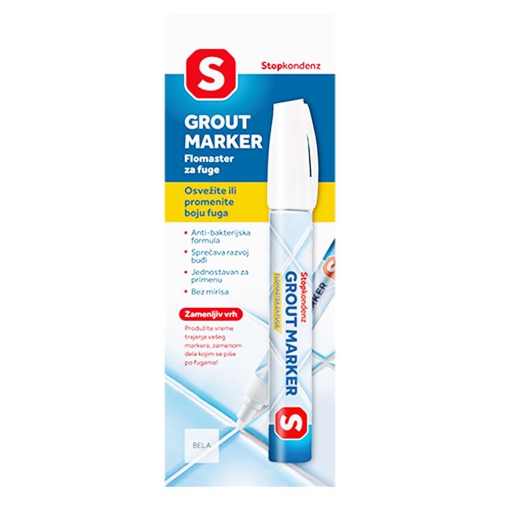 Stop kondenz Flomaster za fuge, Beli