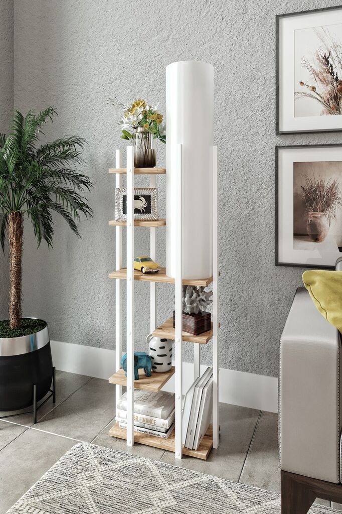 Opviq Podna lampa Vogue, 160 cm, E27, Bela