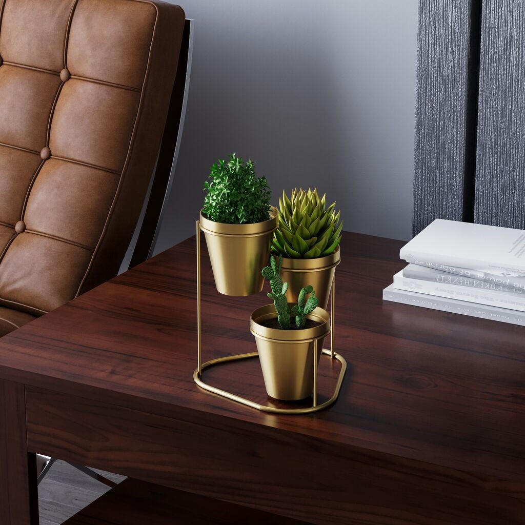 Aberto Design Stona dekoracija 19x20x19cm, Zlatne boje