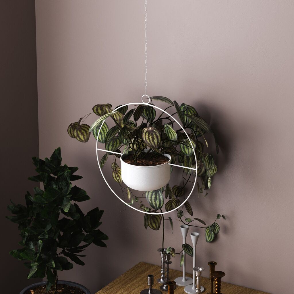 Aberto Design Dekorativna saksija Payanda, 40x40x17 cm, Bela