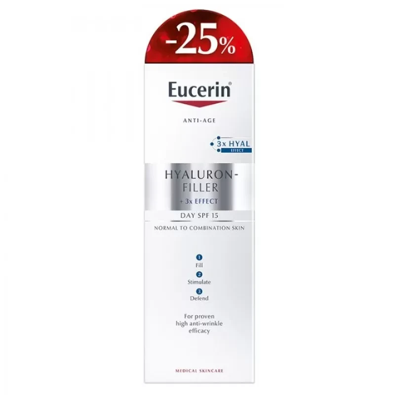 Eucerin Dnevna krema za normalnu i mešovitu kožu Spf15 Hyaluron-Filler, 50ml