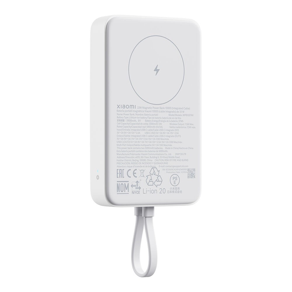 Ksiaomi poverbank Magnetic 10000 mAh, bela