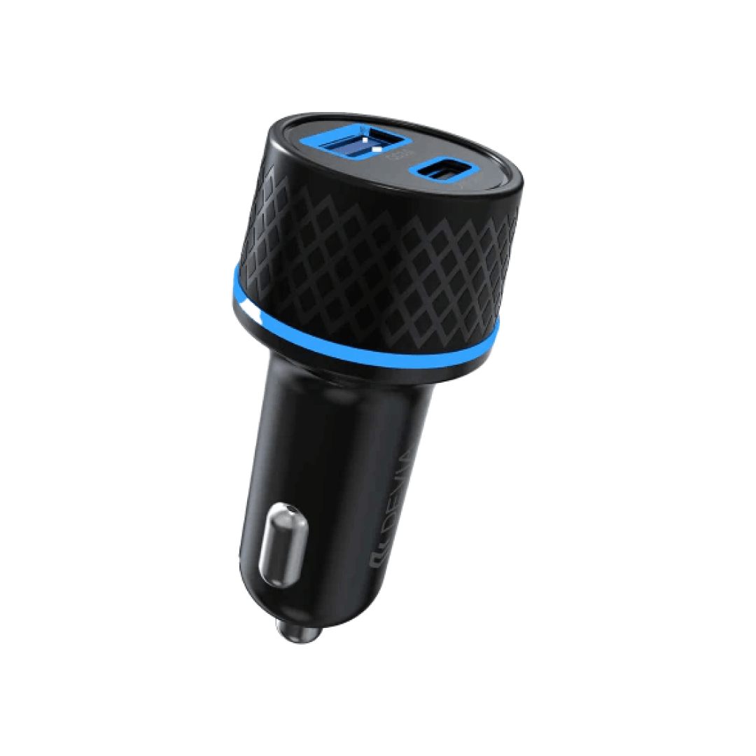 Devia Auto punjač, 30W, QC 3.0, Crni