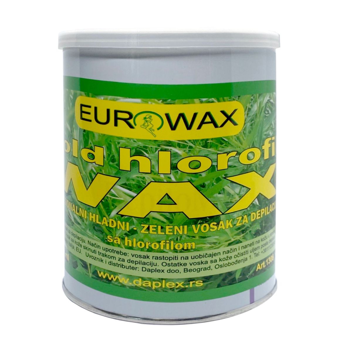 Eurowax Vosak za depilaciju Hlorofil classic, 800 ml