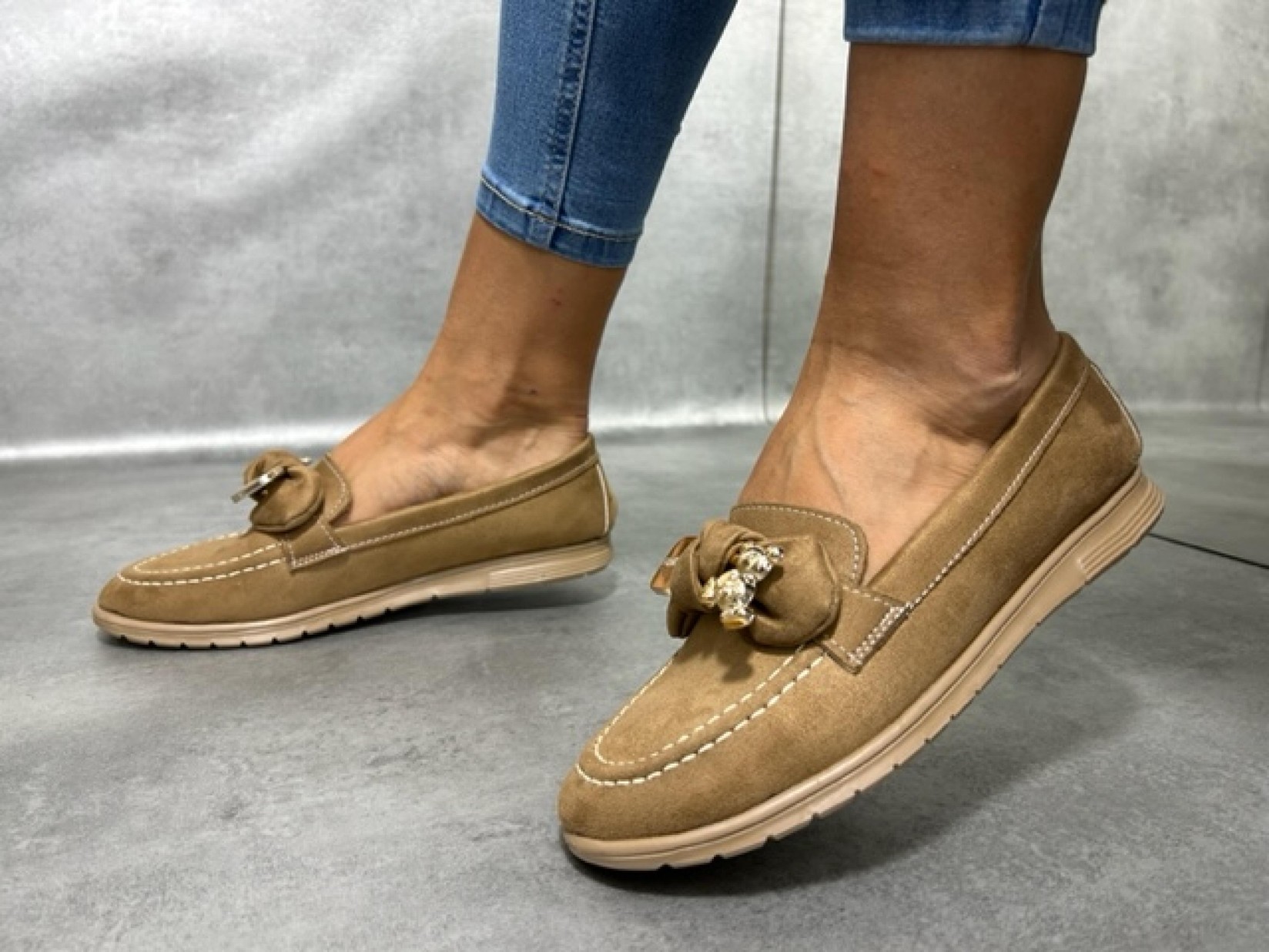 MISMI Ženske mokasine bež