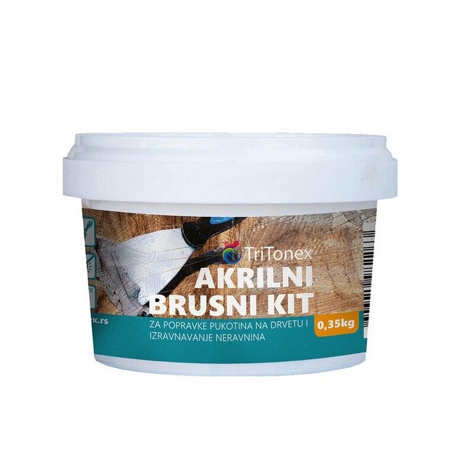 TRITONEX Akrilni brusni kit, 0.35kg, Beli